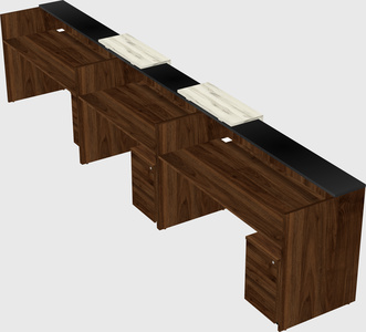 Long reception desk