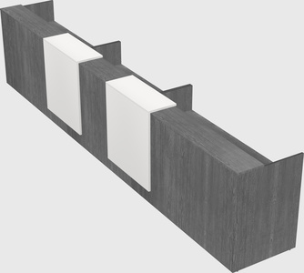 Long reception desk