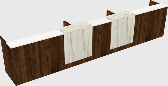 Long reception desk