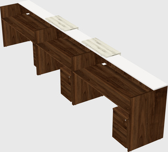 Long reception desk
