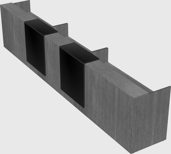 Long reception desk