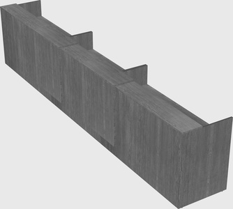 Long reception desk