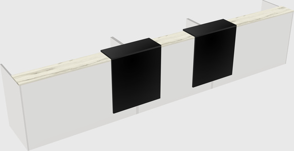 Long reception desk