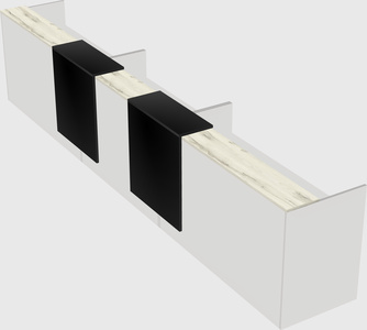 Long reception desk