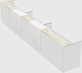 Long reception desk