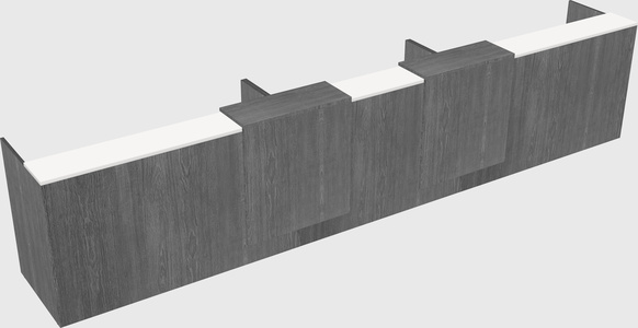 Long reception desk