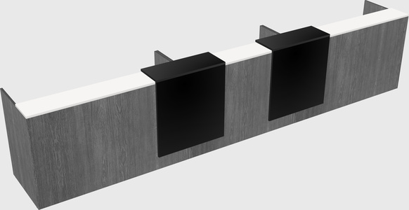 Long reception desk