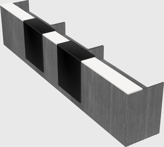 Long reception desk