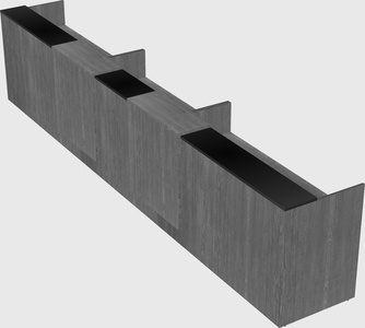 Long reception desk