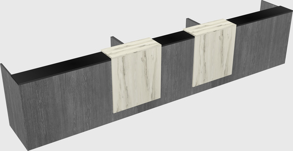 Long reception desk