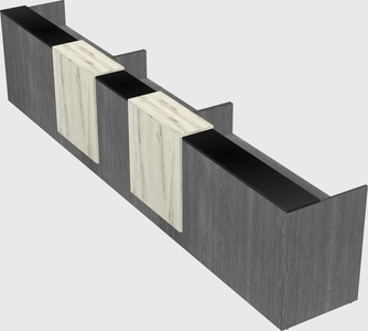 Long reception desk
