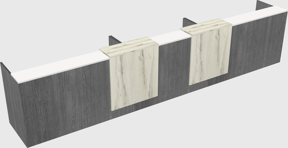 Long reception desk