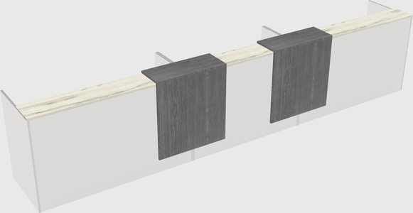 Long reception desk