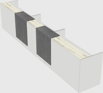 Long reception desk