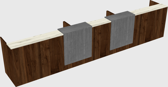 Long reception desk