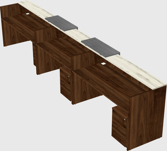 Long reception desk