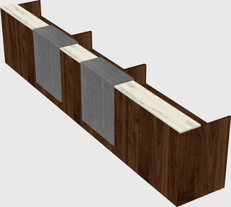 Long reception desk