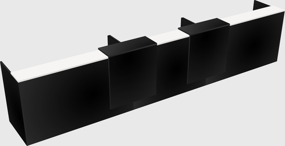 Long reception desk