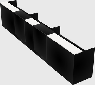 Long reception desk