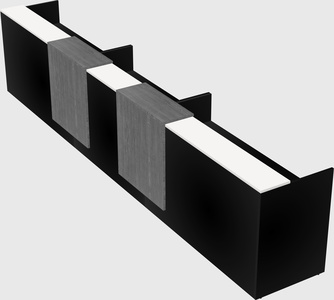 Long reception desk