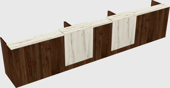 Long reception desk