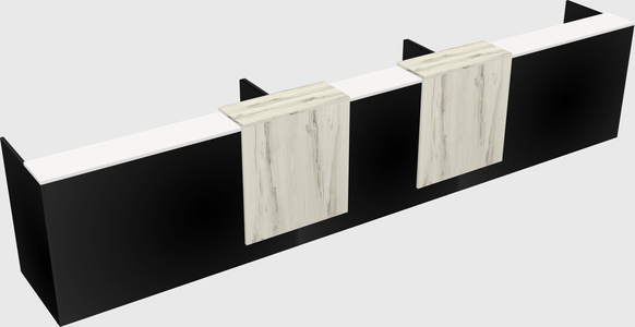 Long reception desk