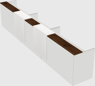 Long reception desk