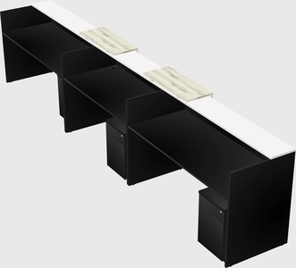 Long reception desk