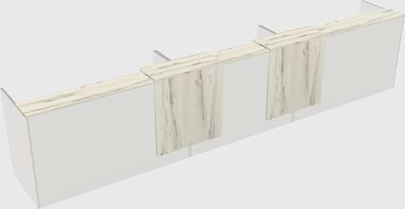Long reception desk