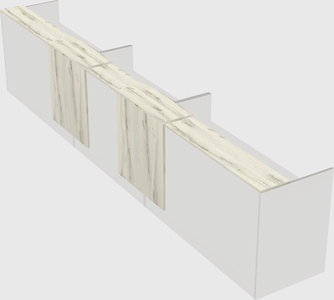 Long reception desk