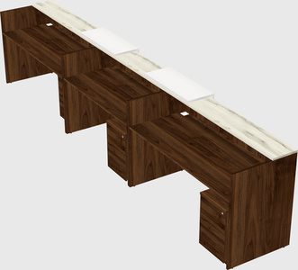 Long reception desk