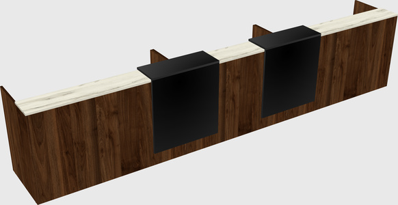 Long reception desk