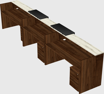 Long reception desk