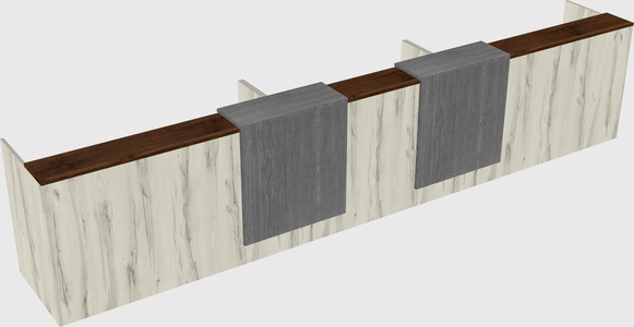 Long reception desk
