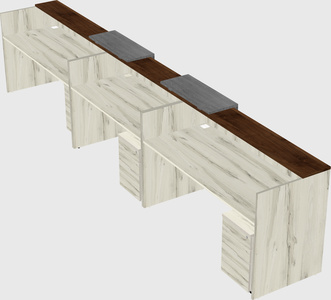 Long reception desk