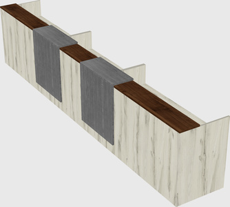 Long reception desk