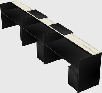 Long reception desk