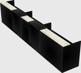 Long reception desk