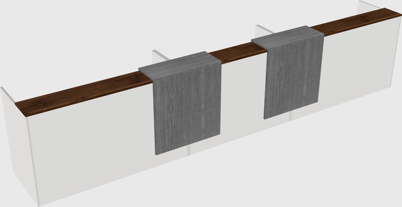 Long reception desk