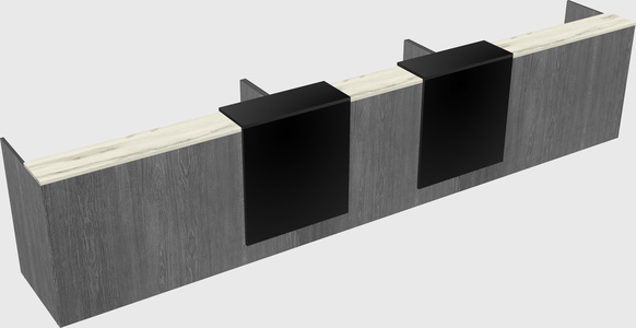 Long reception desk
