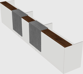 Long reception desk