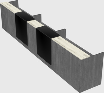 Long reception desk