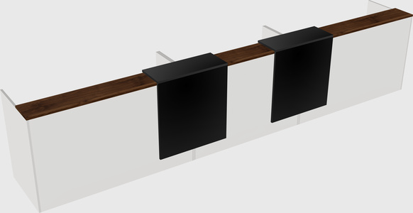 Long reception desk