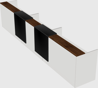 Long reception desk
