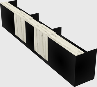 Long reception desk