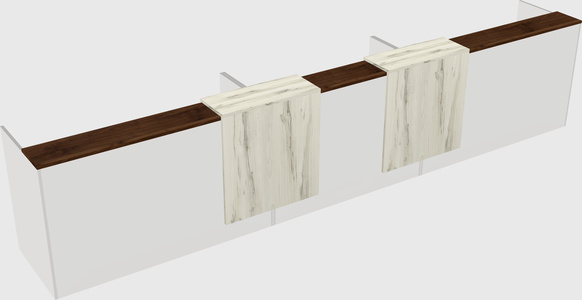 Long reception desk