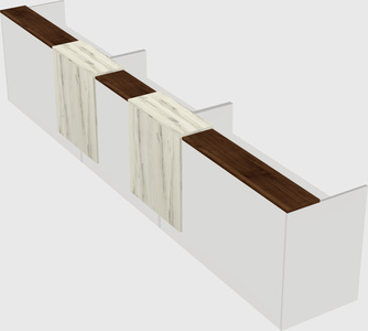 Long reception desk