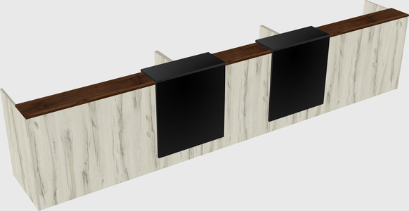 Long reception desk