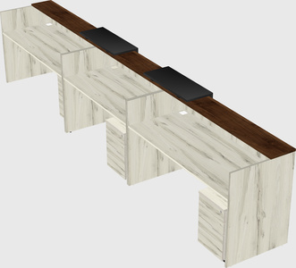 Long reception desk