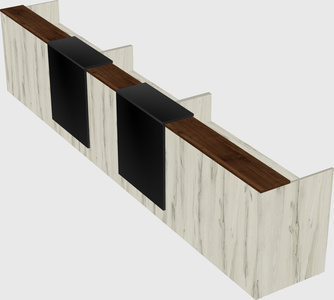 Long reception desk